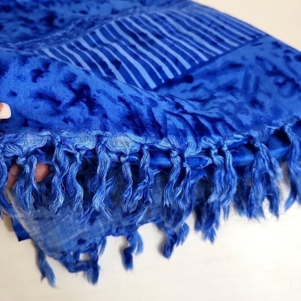 Blue Wrap Animal Rayon Cover Up Beach Vacation Cruise Bikini Cover - Picture 3 of 7